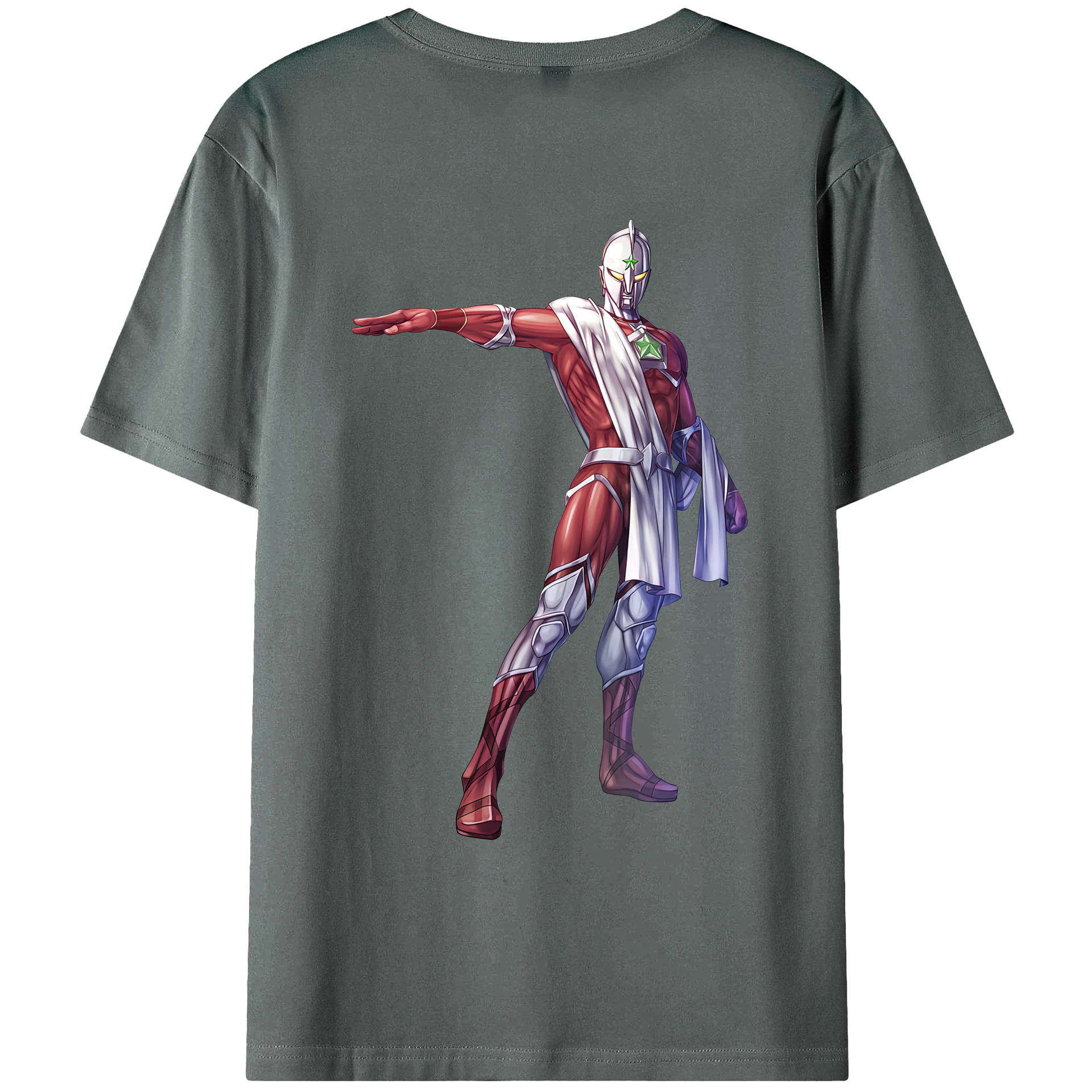 （画像用） ウルトラマン Ultraman 綿100％ メンズ半袖Tシャツ（バックプリント） 通気性